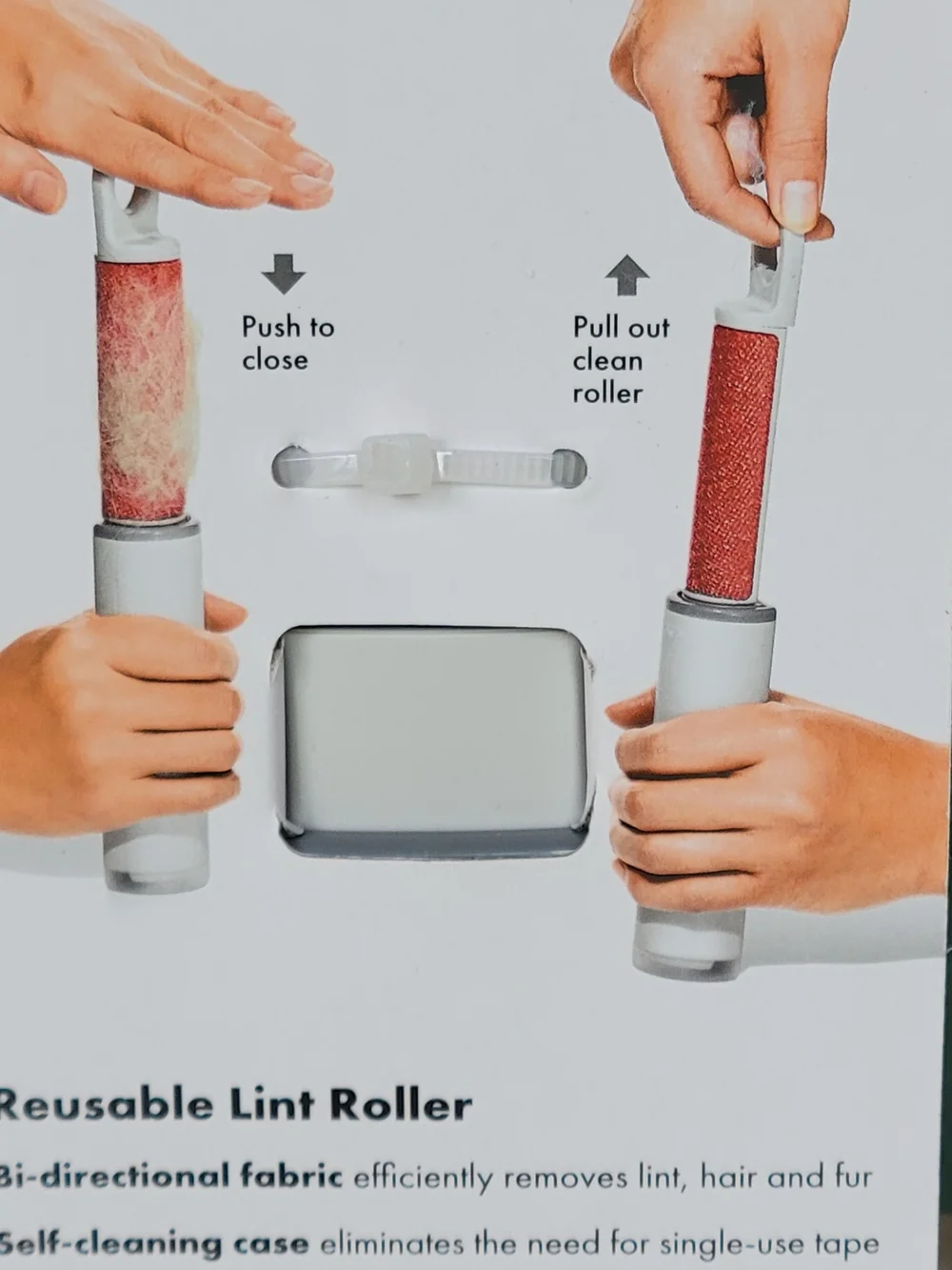 OXO Good Grips Reusable Lint Roller in White with Coral Roller