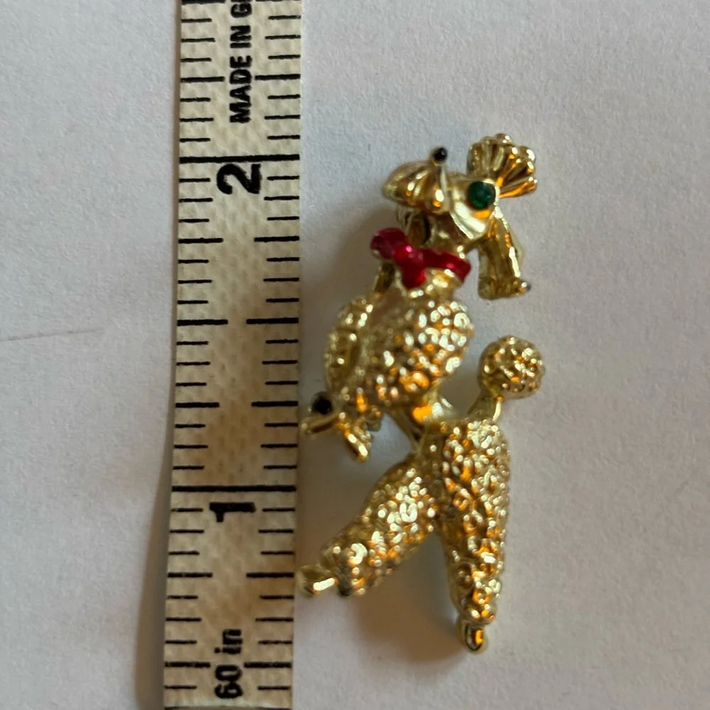 Vintage Gold-tone Poodle Brooch