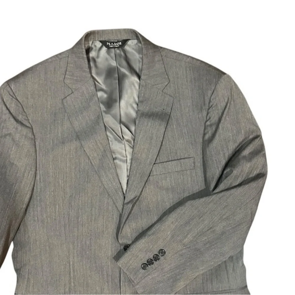 Jos A. Bank Signature Collection Tailored Fit Wool Sport Coat Mens Size 42R Gray