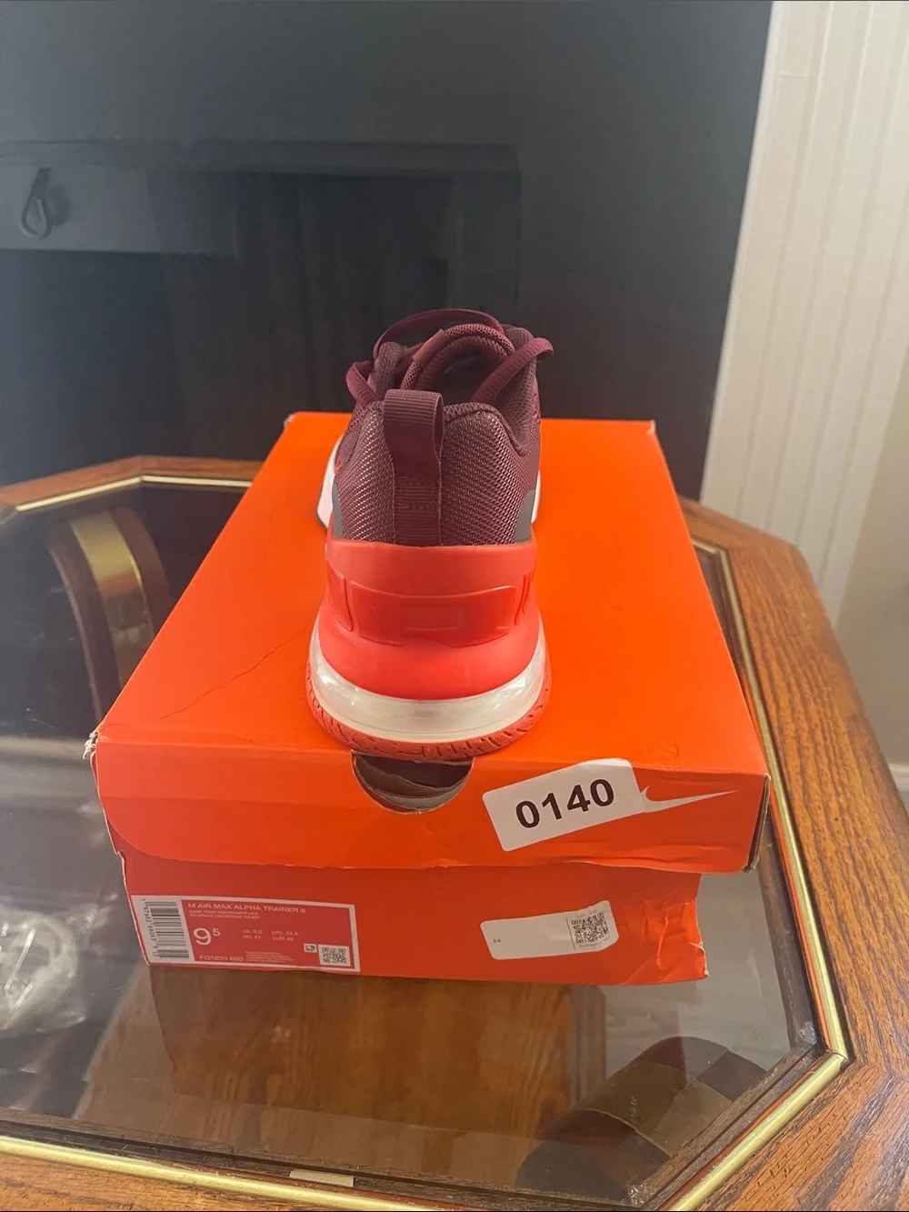 Nike Men's Maroon and Red Air Max Trainer
