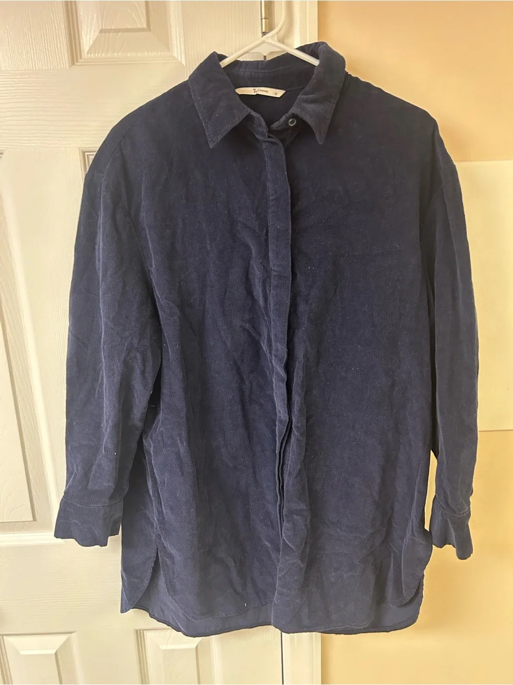 Tu Woman Blue Corduroy Shacket Size 12