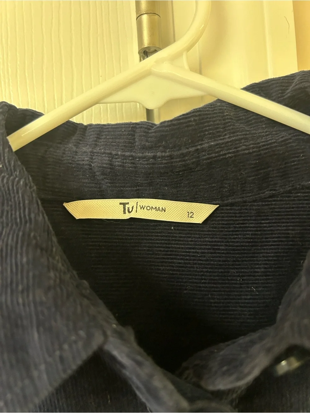 Tu Woman Blue Corduroy Shacket Size 12