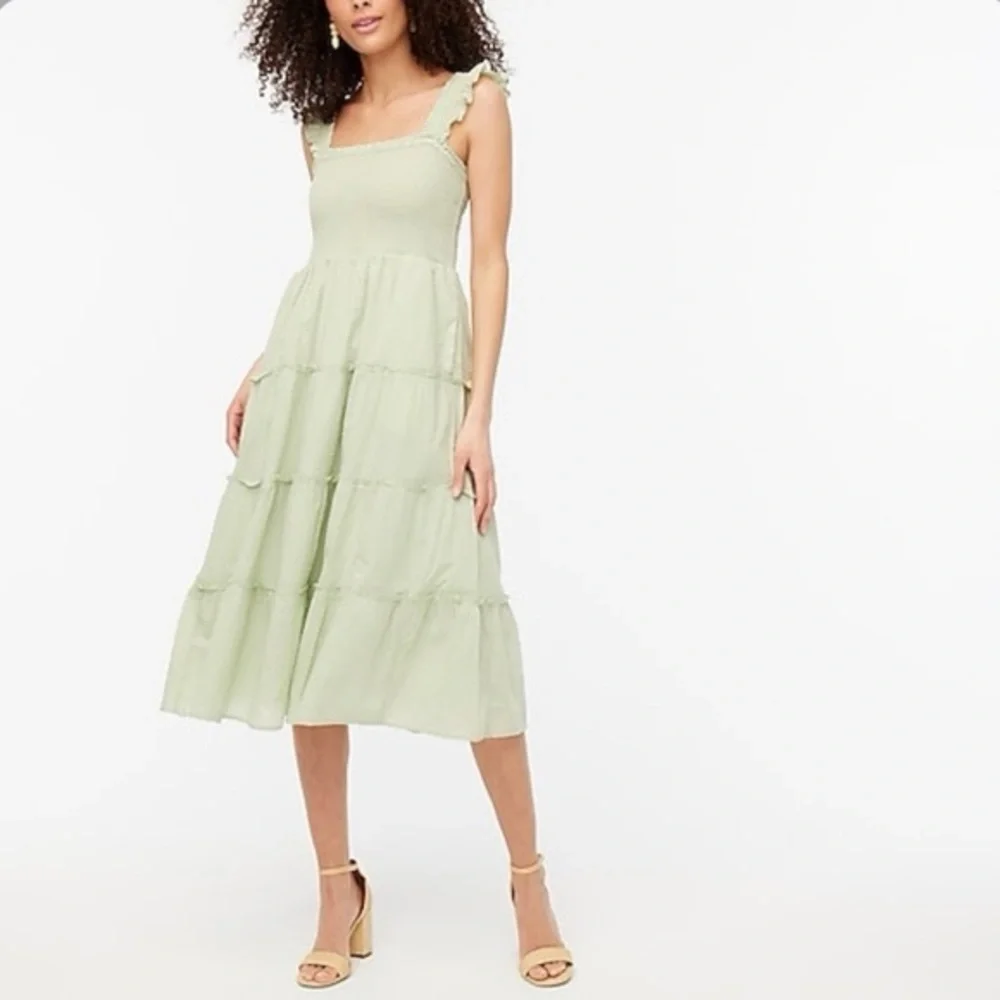 Light green midi Jcrew dress