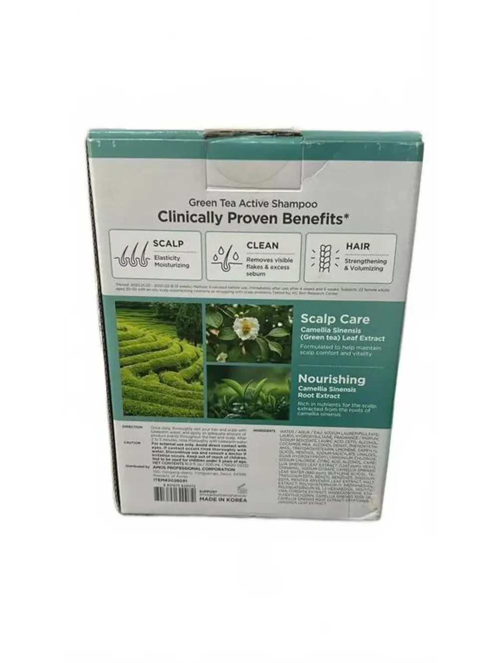 Amos Professional Active Green Tea Shampoo, 2-pack 16.9oz
