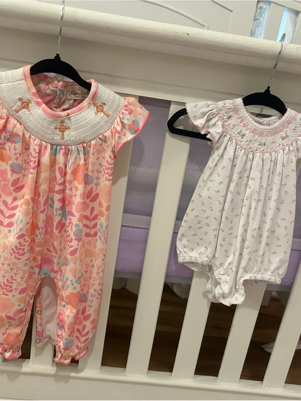 2 baby girl smocked outfits