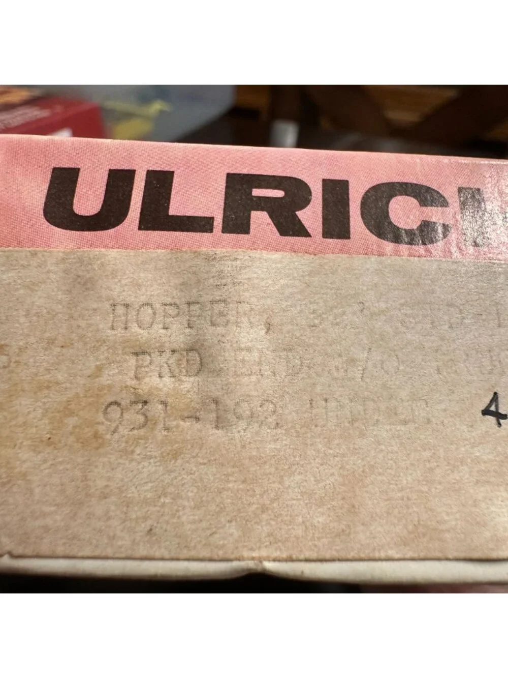 Ulrich vintage box includes