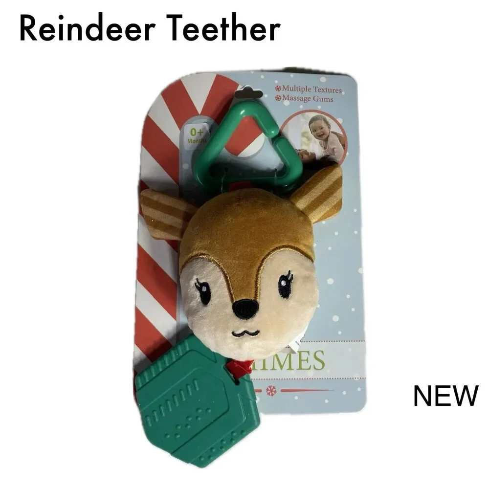 Sunny Days Reindeer Plush Baby Teether Toy