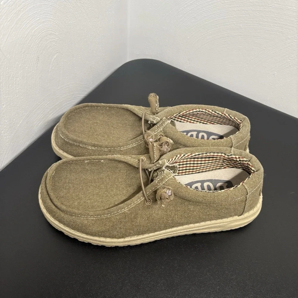 Hey Dude Wally Canvas Nut Men's‎ Slip On Shoes Size 6 Women's Sz 8