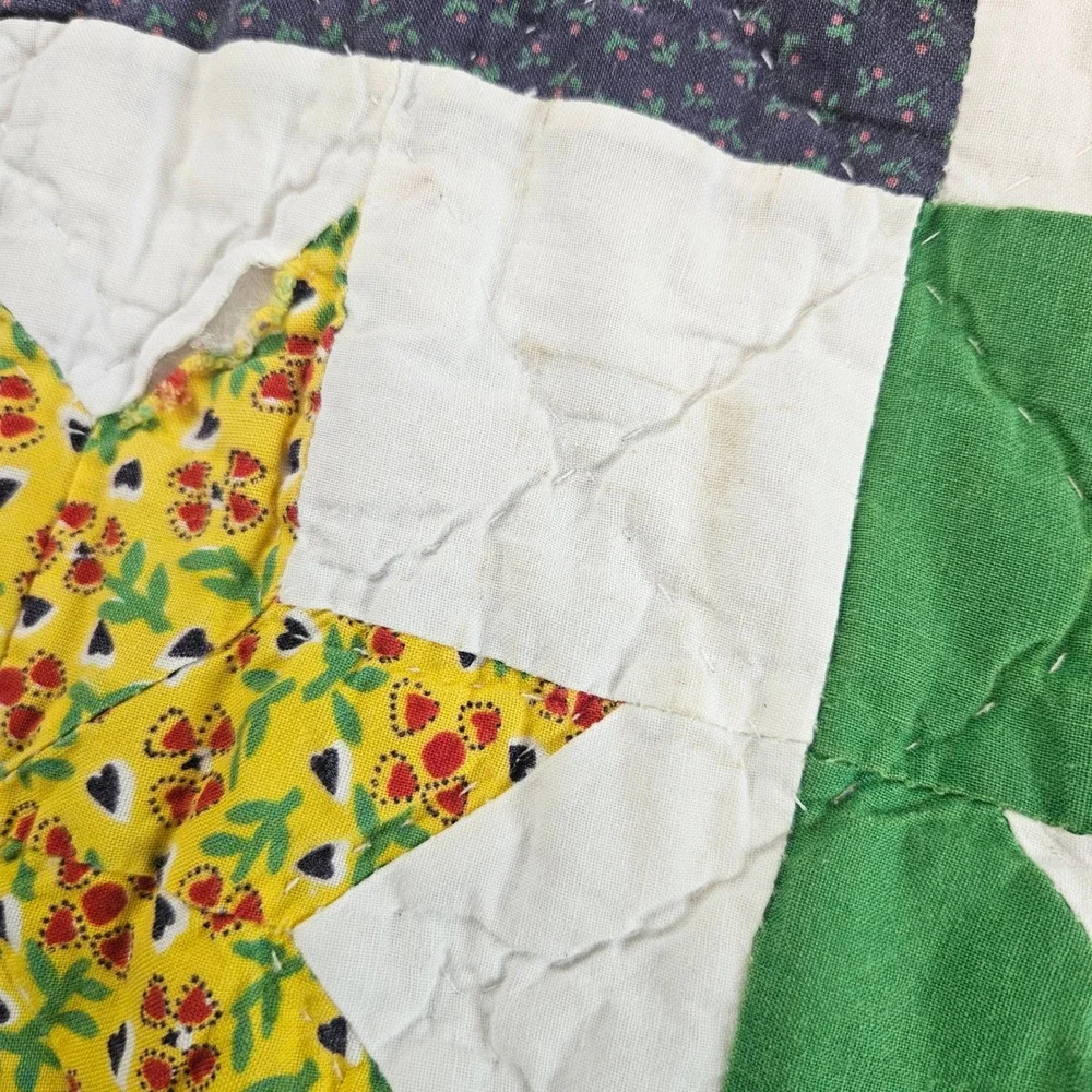 ABC handmade sampler quilt, twin