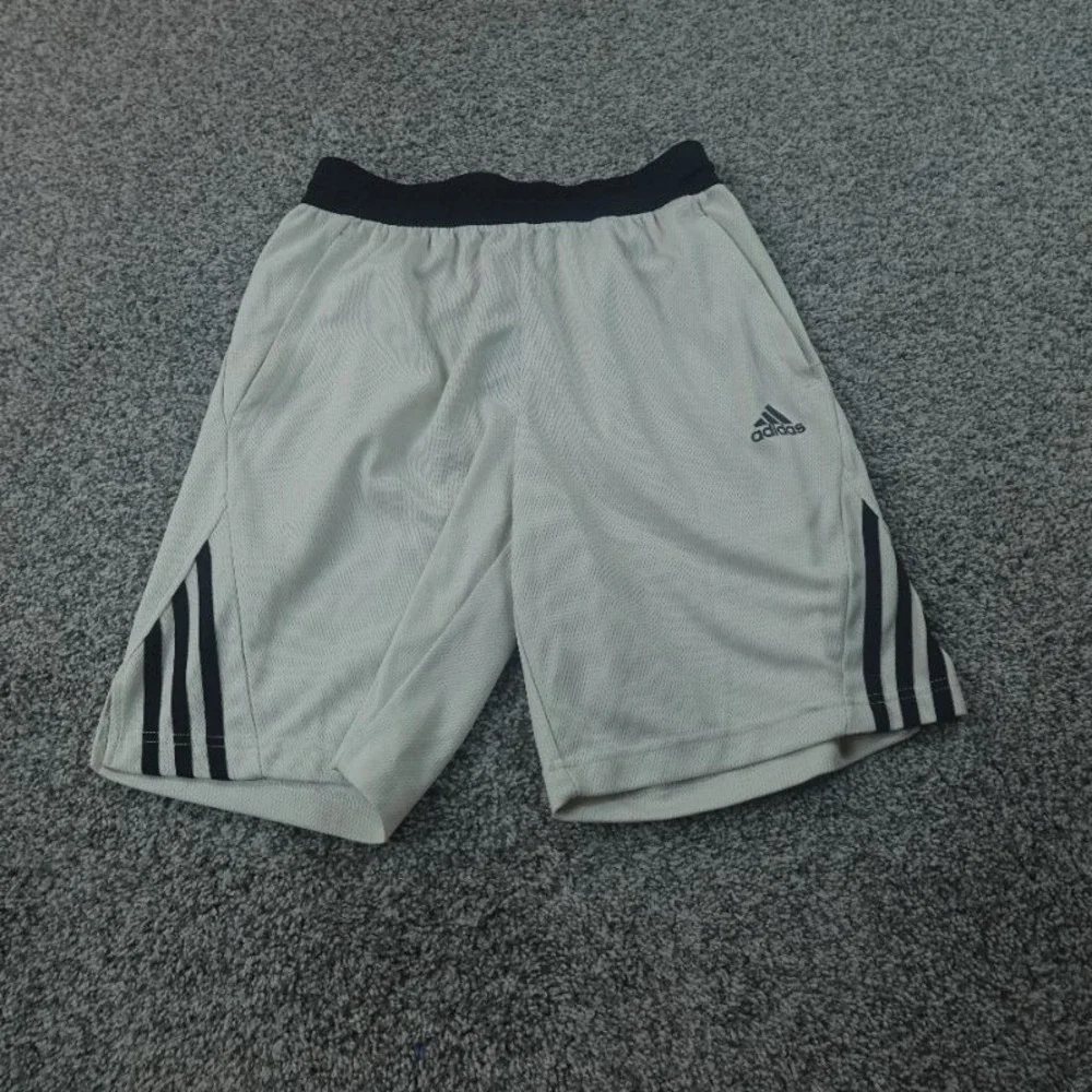 New Adidas Shorts Mens S White Mesh Running Basketball Performance Gym‎ Workout