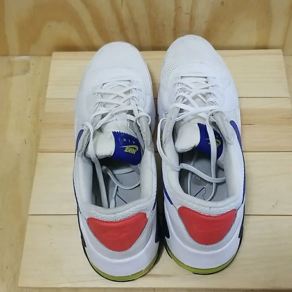 NIKE AIR MAX EXCEE MEN'S SHOES 2019 WHITE BLUE BRIGHT CACTUS SZ- 9 1/2
