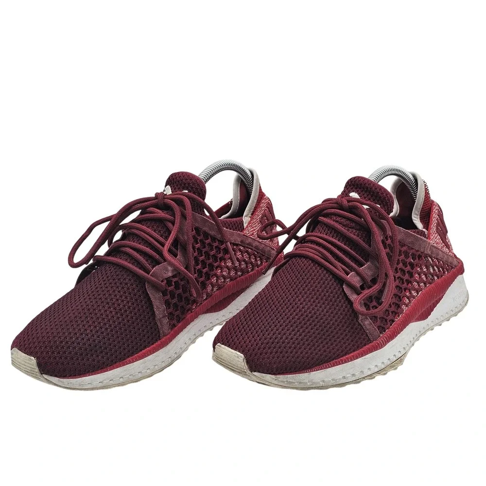 Puma‎ Tsugi Netfit Shoes Mens Size 8.5 Burgundy Ignite Mesh Sneakers 364629-04