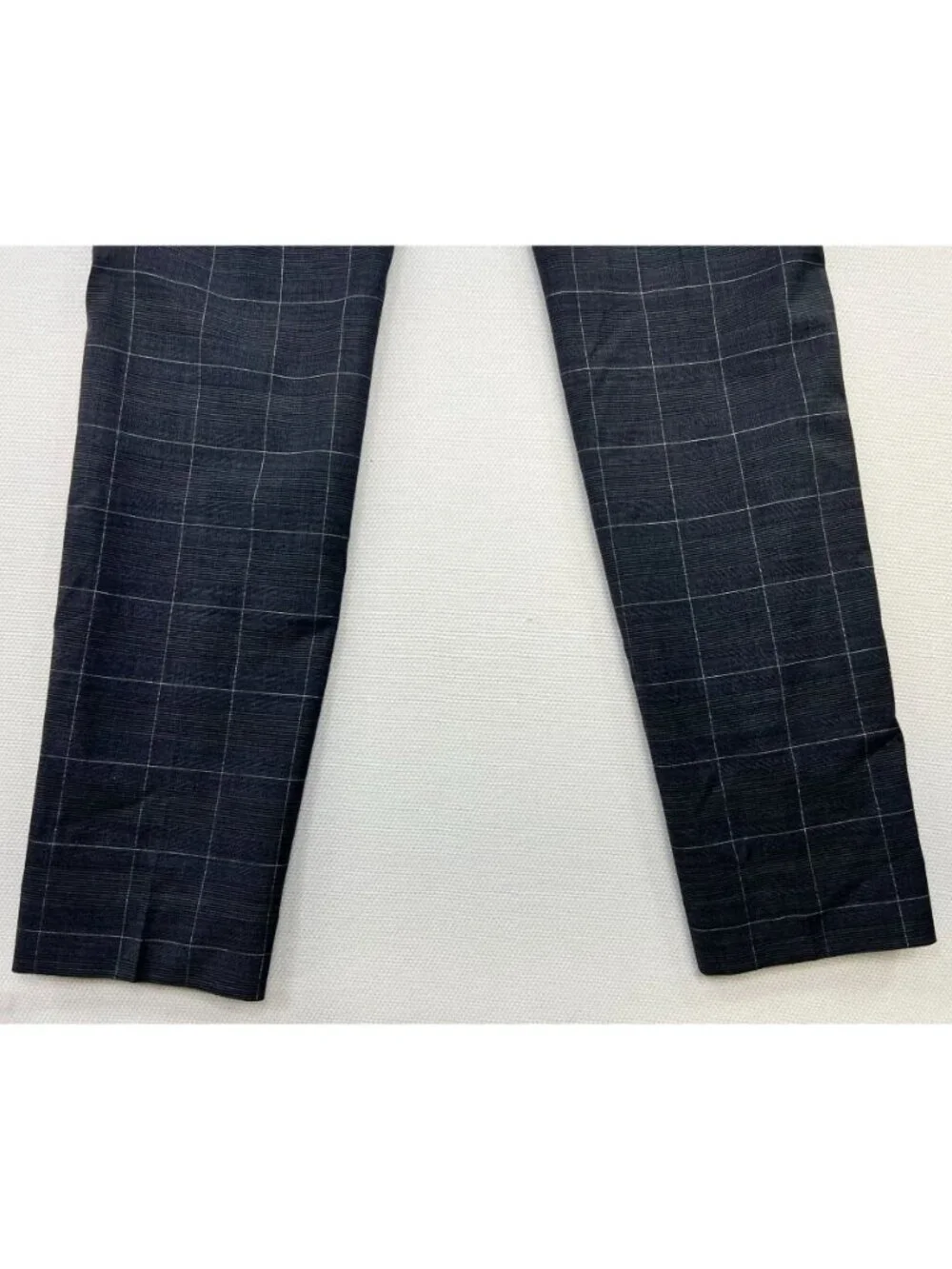 Banana Republic Womens Wool Blend Flat Front Trouser Dress Pants Size 2 Plaid