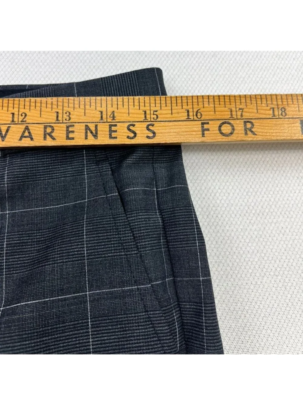 Banana Republic Womens Wool Blend Flat Front Trouser Dress Pants Size 2 Plaid