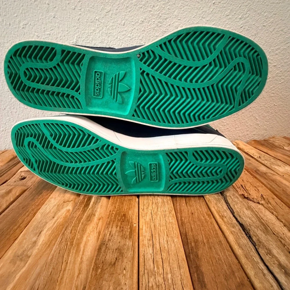 Adidas Originals Hard Court Hi Big Logo Navy Blue Green Mens Shoes  Size 12