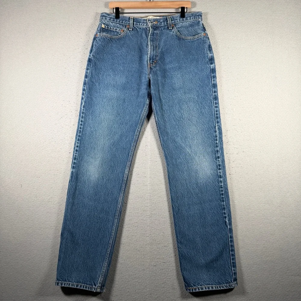 Vintage Levis 505 Regular Fit Mens Blue Straight Leg Denim Jeans‎ W36 L34 Y2K