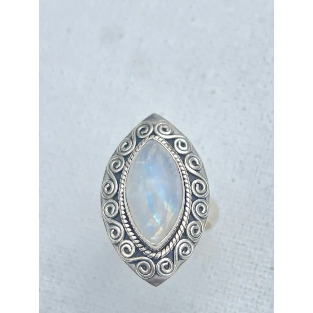 Doug Paulus Signed Moonstone Ring - Sterling Silver