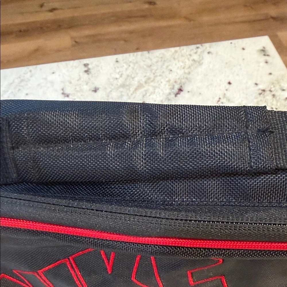 Nike Men's Black Lunch Bag with Red Accents