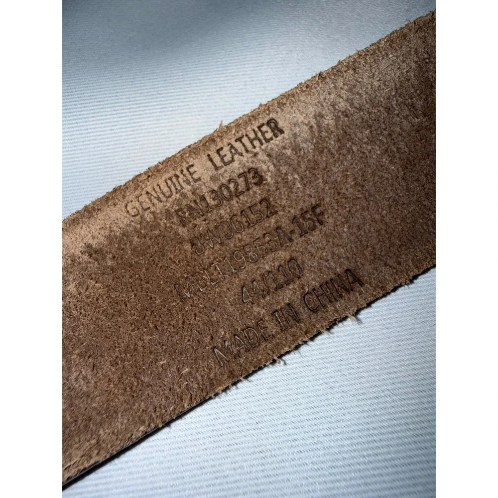Wrangler Mens Brown Leather Western Eagle Floral Embossed Belt 44 3W06152