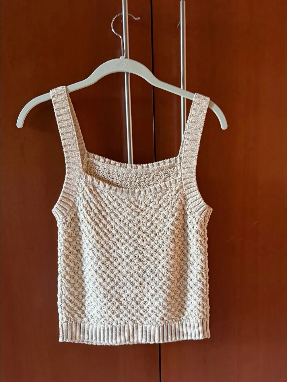 NWT J. Crew Basket-stitch Sweater Tank in Buff Clay size XS BZ499