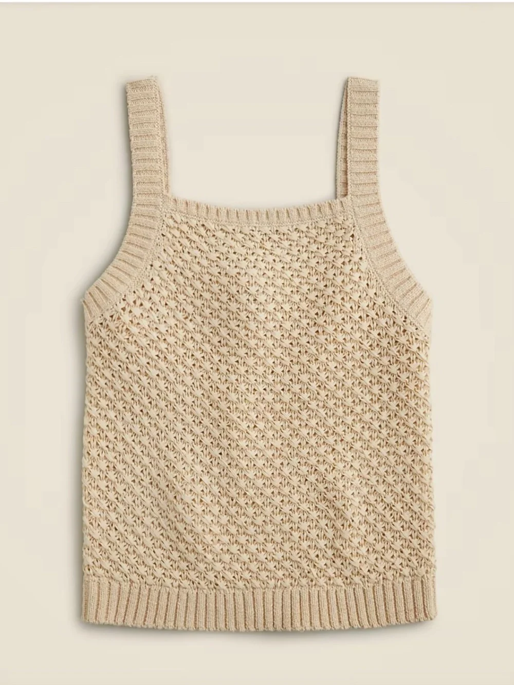 NWT J. Crew Basket-stitch Sweater Tank in Buff Clay size XS BZ499