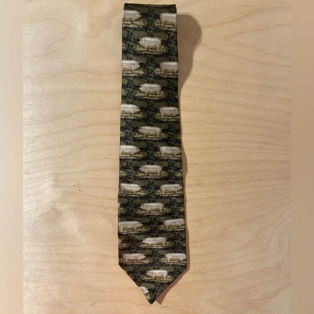 Bob Timberlake Elegant Green Patterned Tie (CI)