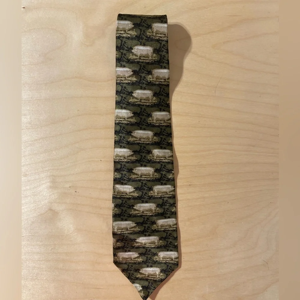 Bob Timberlake Elegant Green Patterned Tie (CI)