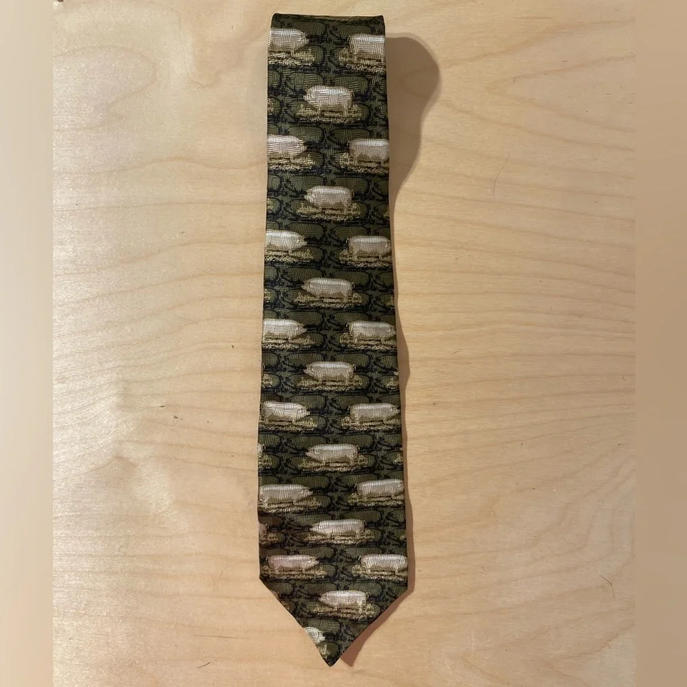 Bob Timberlake Elegant Green Patterned Tie (CI)