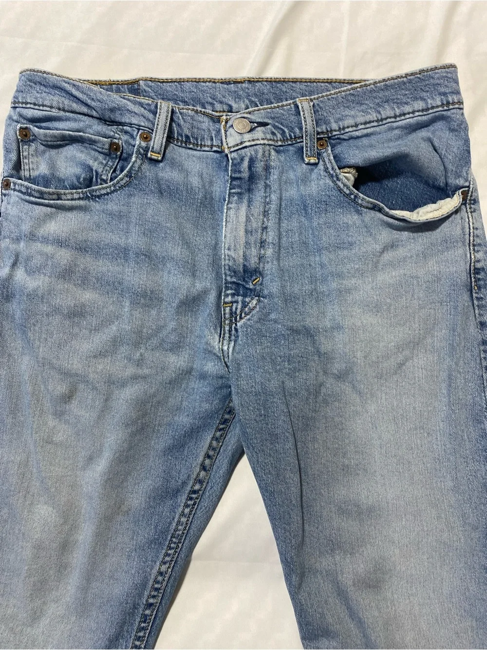 Levis worn five fading