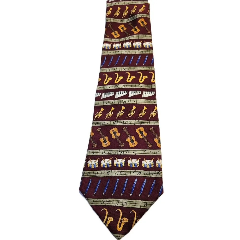 Save the Children Instrument Neck Tie Nathan Musical Madness Music‎ Teacher Gift