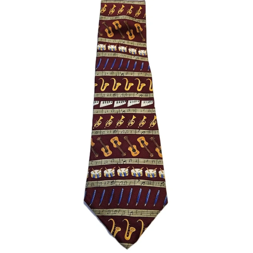 Save the Children Instrument Neck Tie Nathan Musical Madness Music‎ Teacher Gift