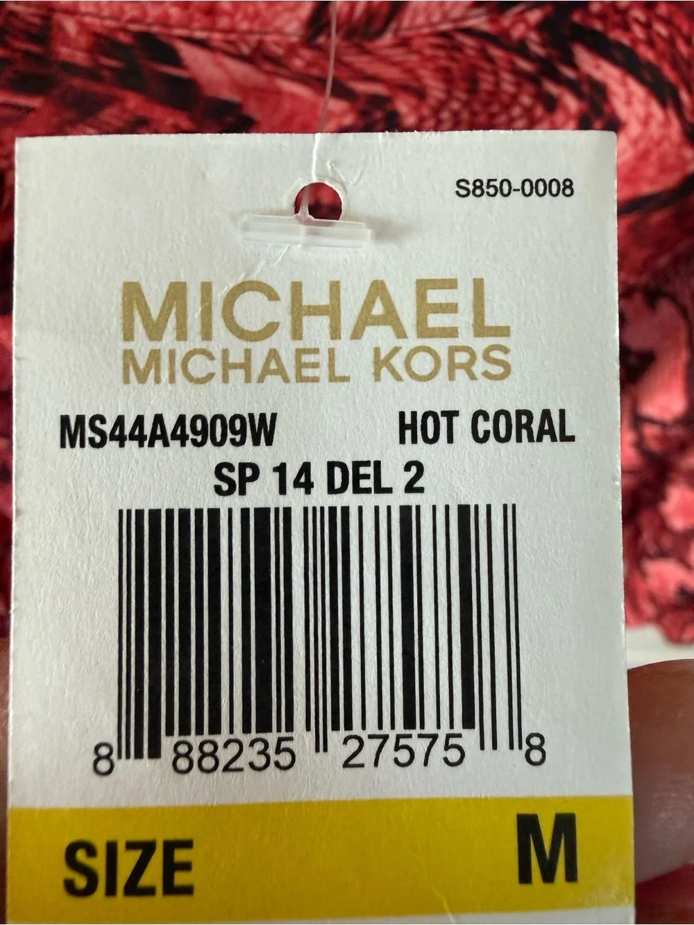 Michael Kors Red and Black Abstract Print Blouse