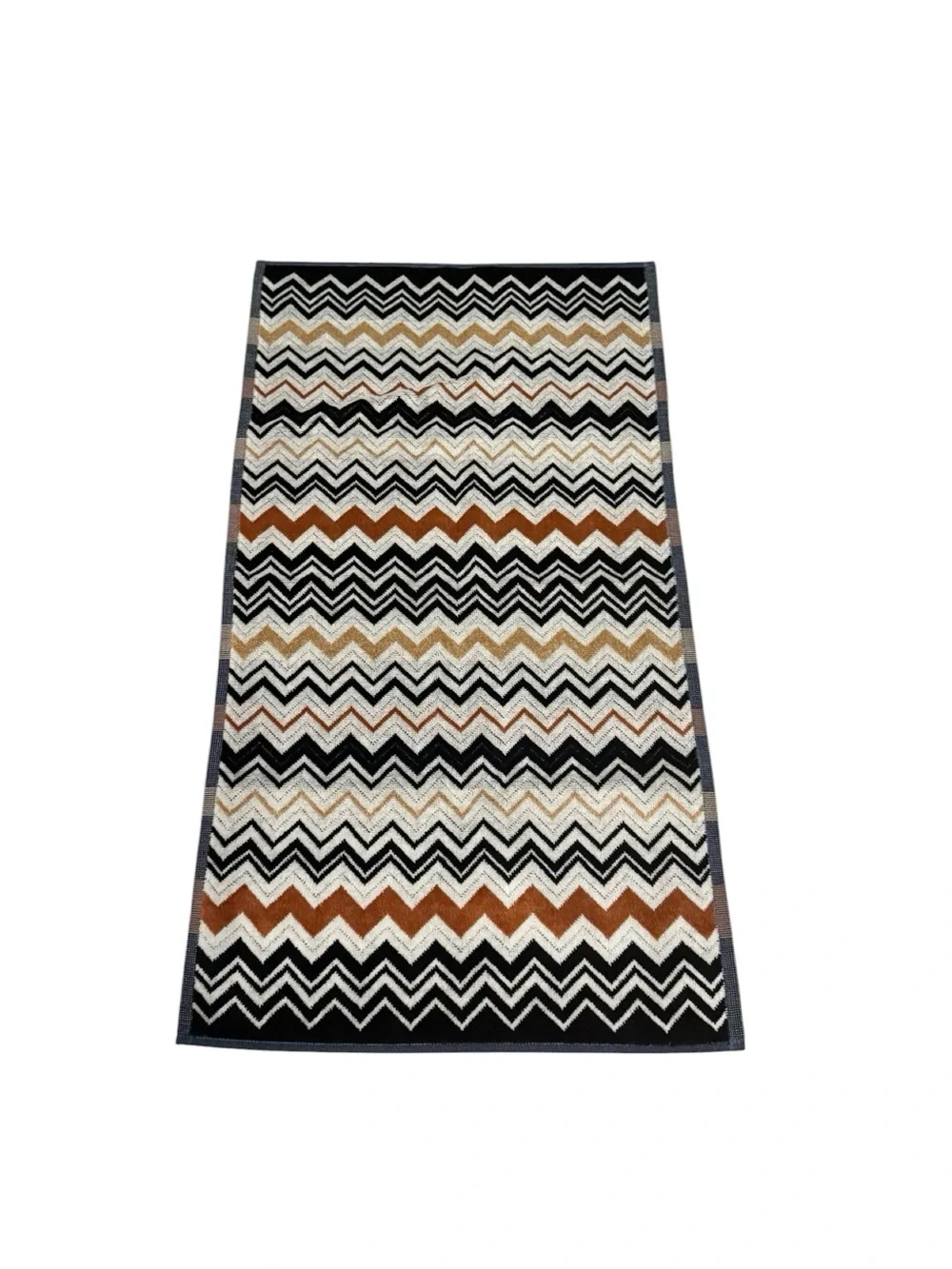 Missoni Home Bernard 160 Black Multicolor Zig Zag Hand Towel Set of 2