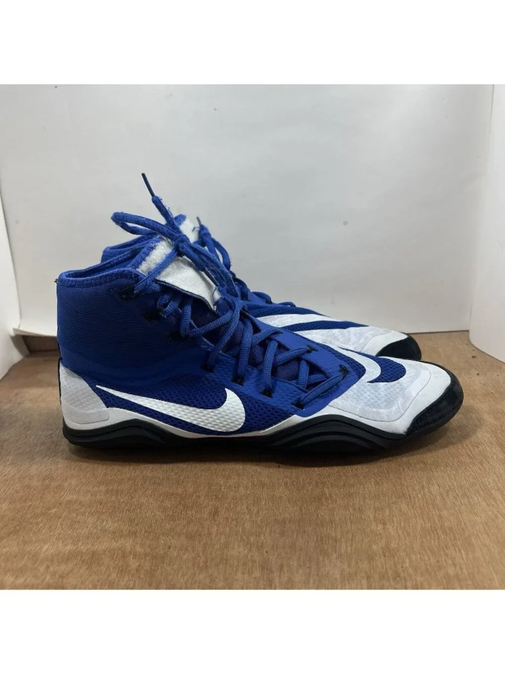 Nike 717175-410 Hypersweep Wrestling Shoes Men Size 13 Varsity Royal Blue White