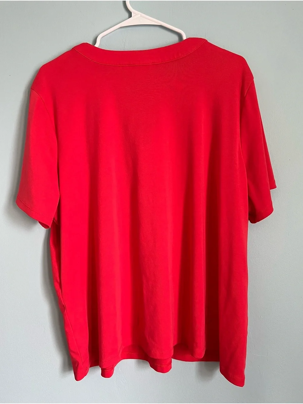 Michael Kors Coral Lace-Up V-Neck Short Sleeve Top