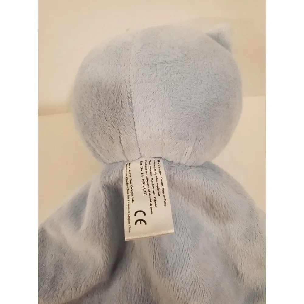 Blue Owl Lovey‎ Baby Security Blanket Plush Lovey Blue Pink Knotted Corners