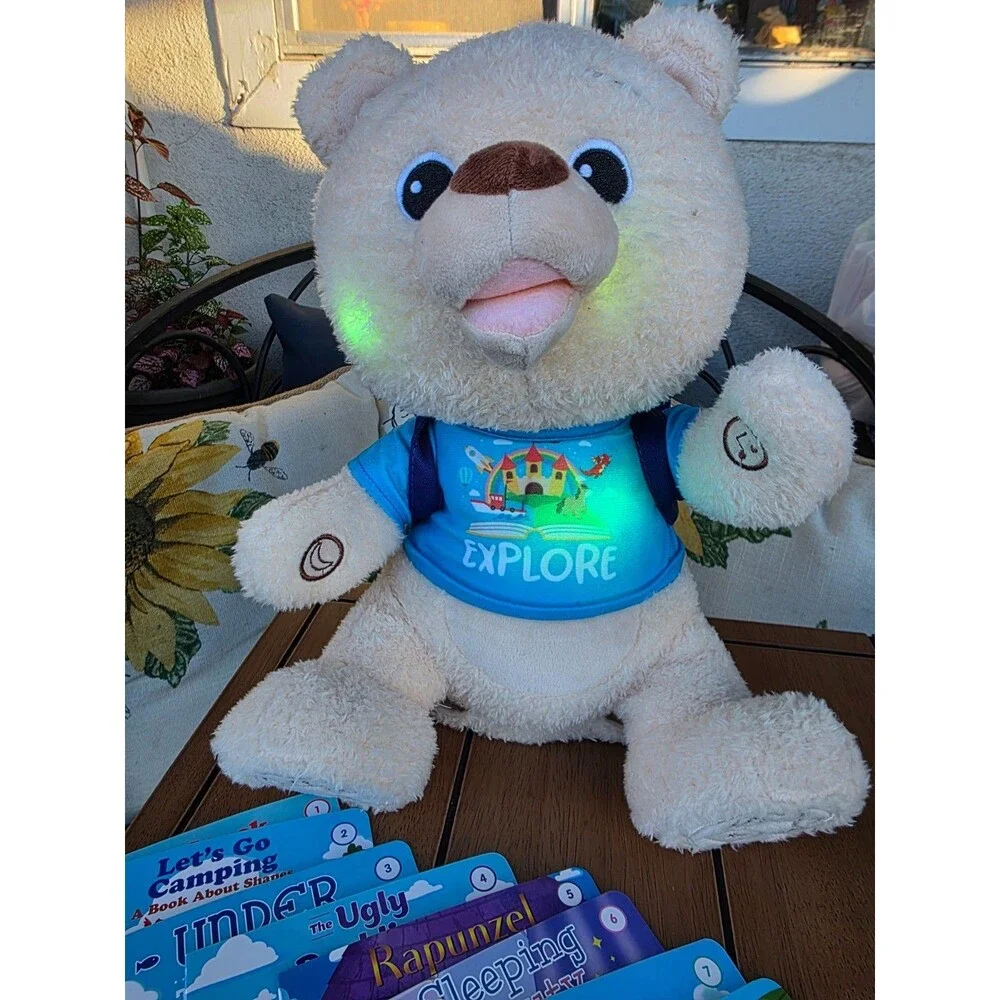 Spark Create Imagine Talking Bear Plush COMPLETE Set with 8 Books & Backpack