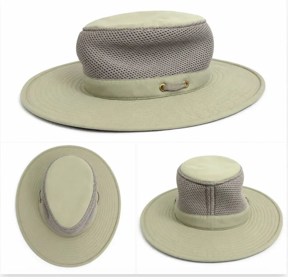 Tilley Lightweight Mesh Sun Hat  Wide Brim Nylon UPF Outdoor Hiking Size 7 1/2