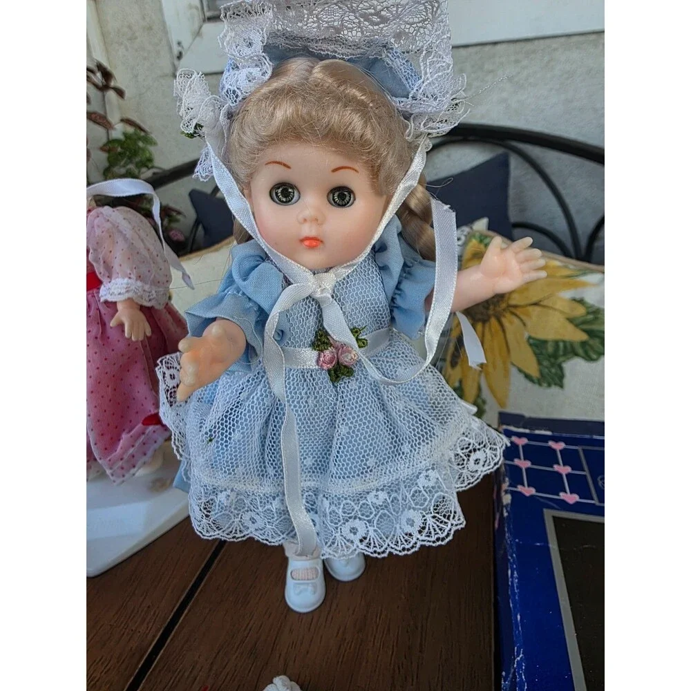 Vintage Ginny Vogue Dolls Lot and Wardrobe Outfit Sets OG box doll stand