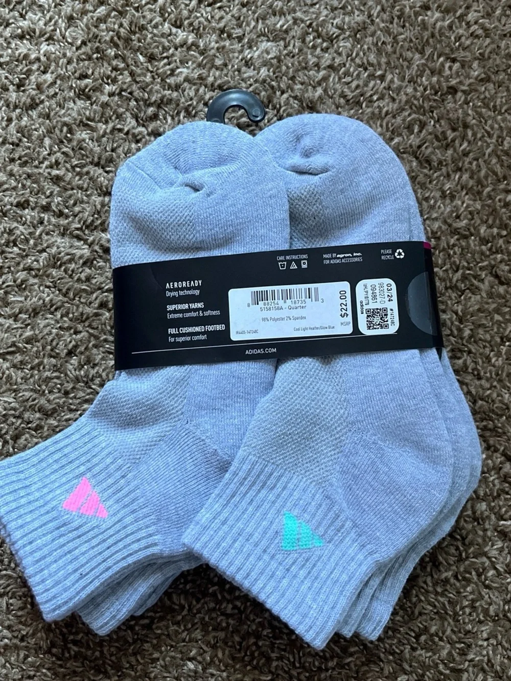 adidas Women's Cushioned Socks (6 Pair)