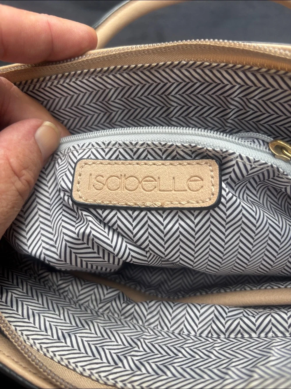 Minimalist Cream Satchel Tote with Polished Hardware
