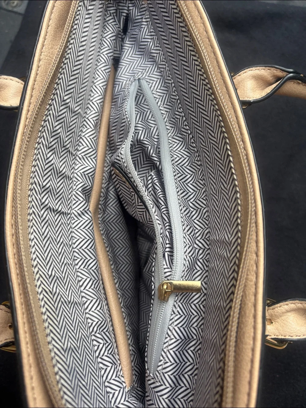 Minimalist Cream Satchel Tote with Polished Hardware