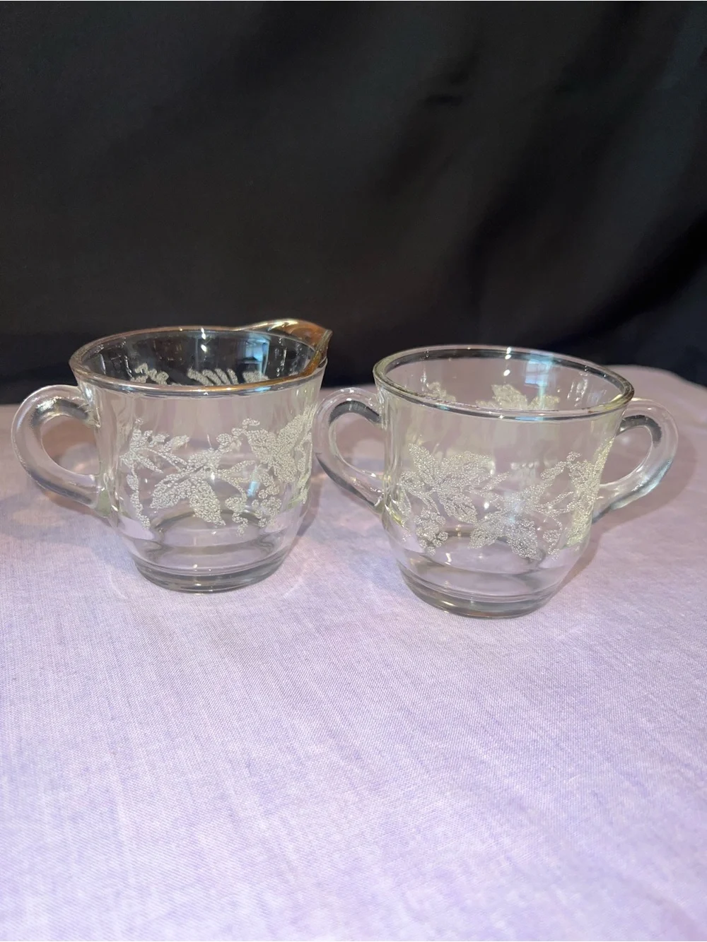 Vintage Bartlett Collin’s sugar and creamer set.