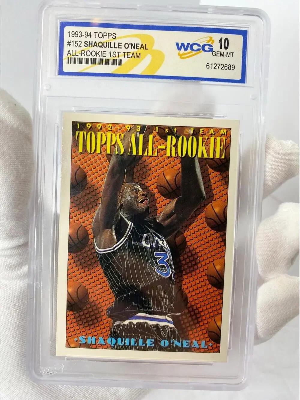 Shaquille O’Neal. Really rare 1992-93 1st team.GEM-MT 10, Rookie Card, Topps