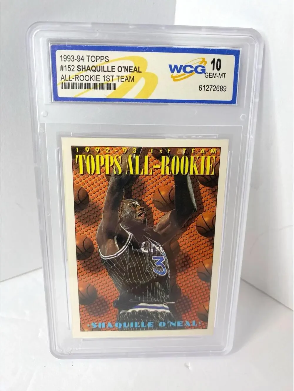 Shaquille O’Neal. Really rare 1992-93 1st team.GEM-MT 10, Rookie Card, Topps