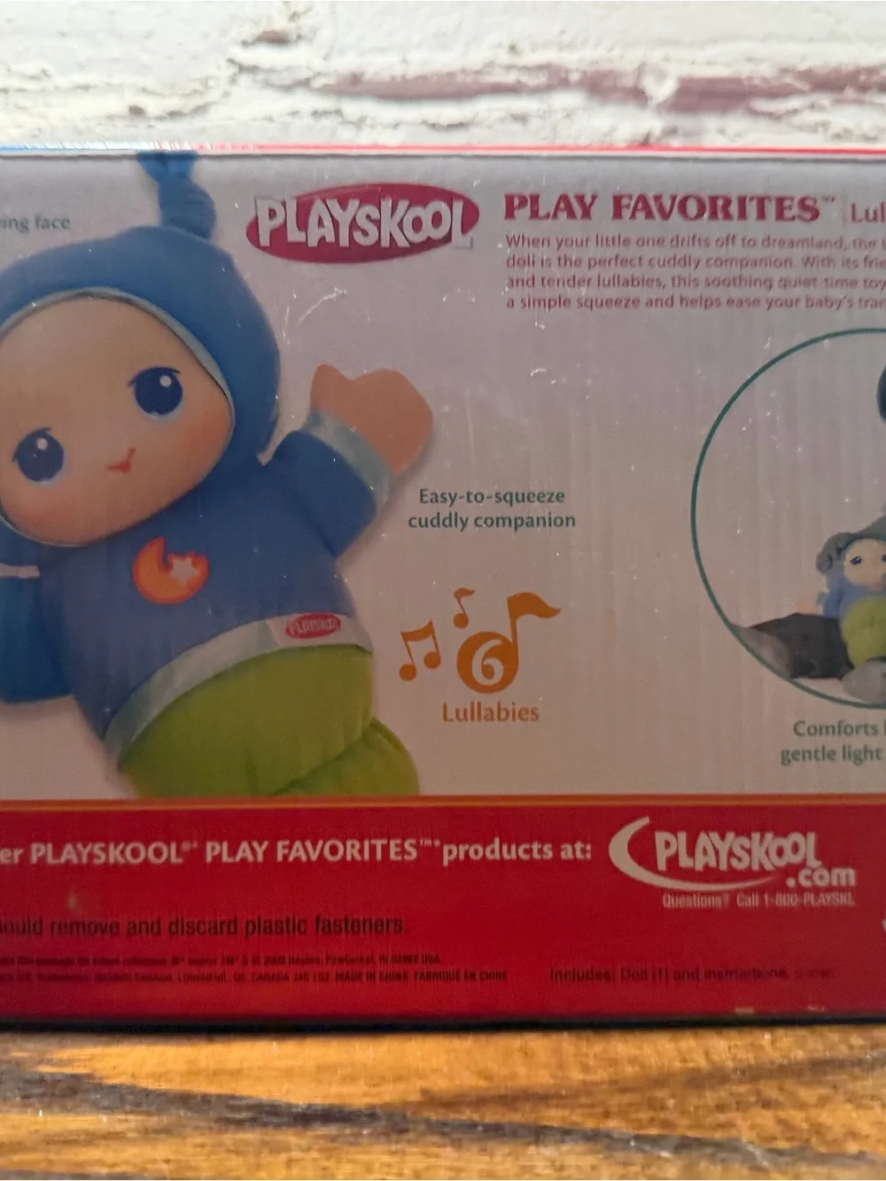 Playskool Lullaby Gloworm Blue Plush Nightlight Doll