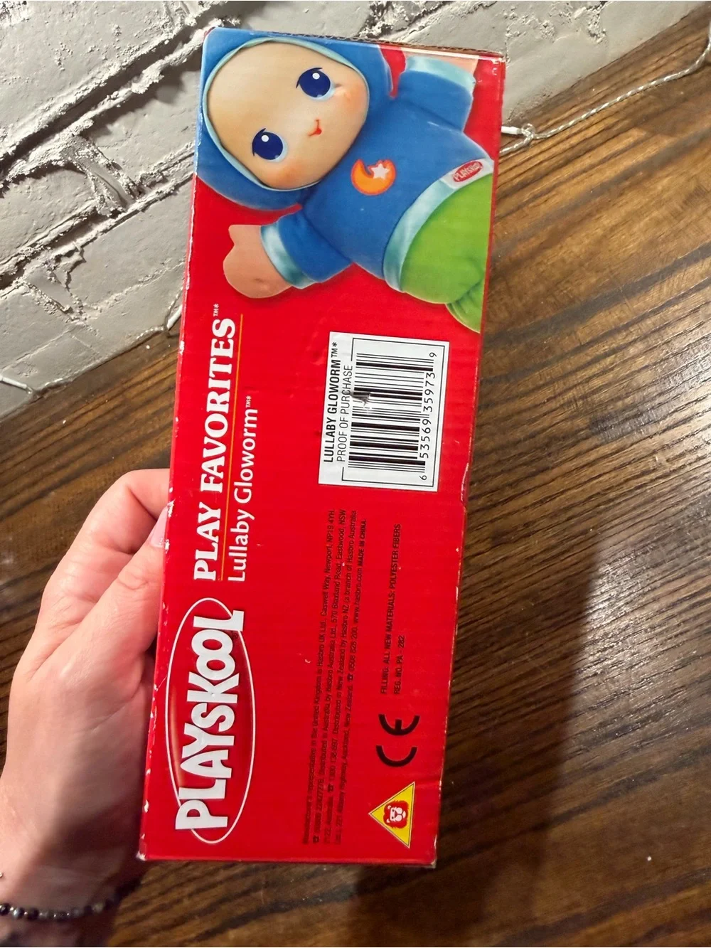 Playskool Lullaby Gloworm Blue Plush Nightlight Doll