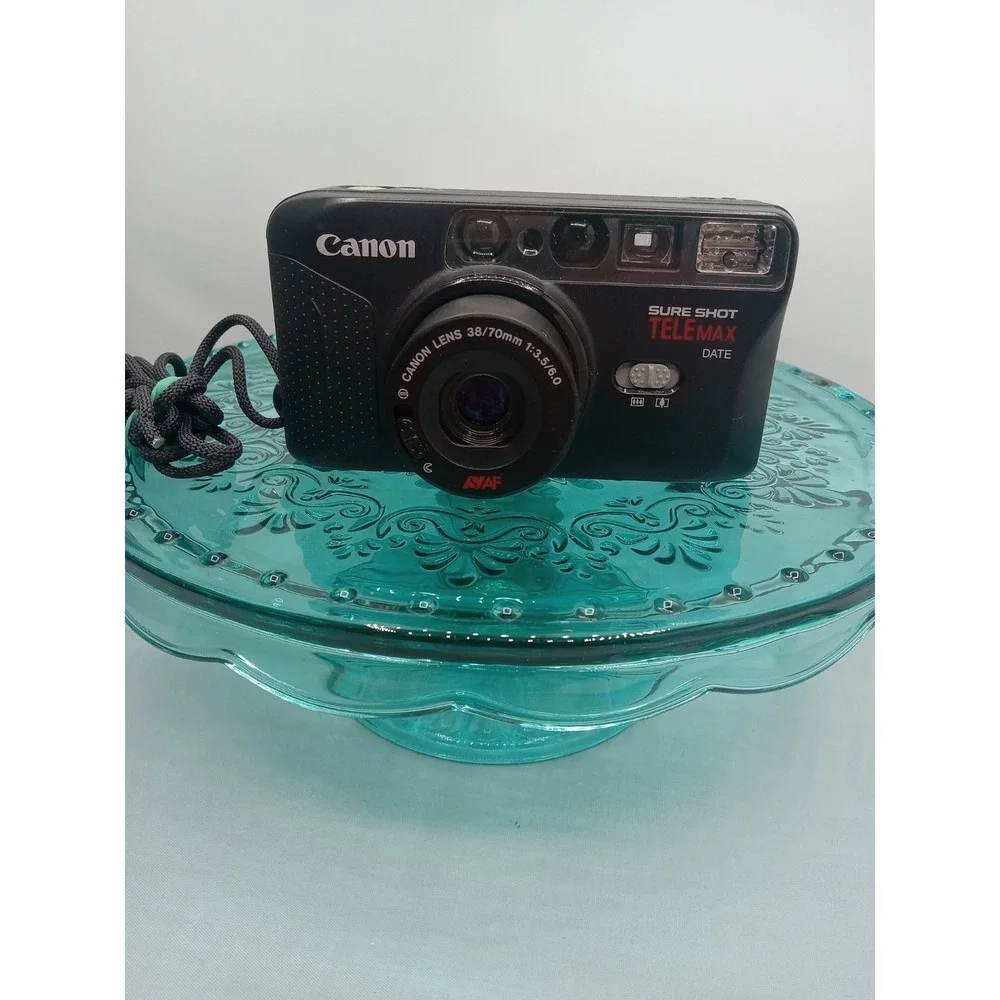 Canon Sure Shot TELEMAX Date Point & Shoot 35mm Film Camera 38/70mm Lens TESTED