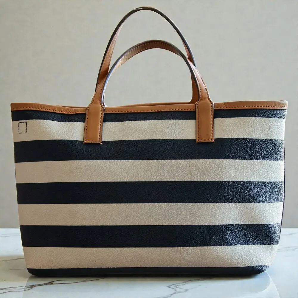 Tory Burch handle leather striped