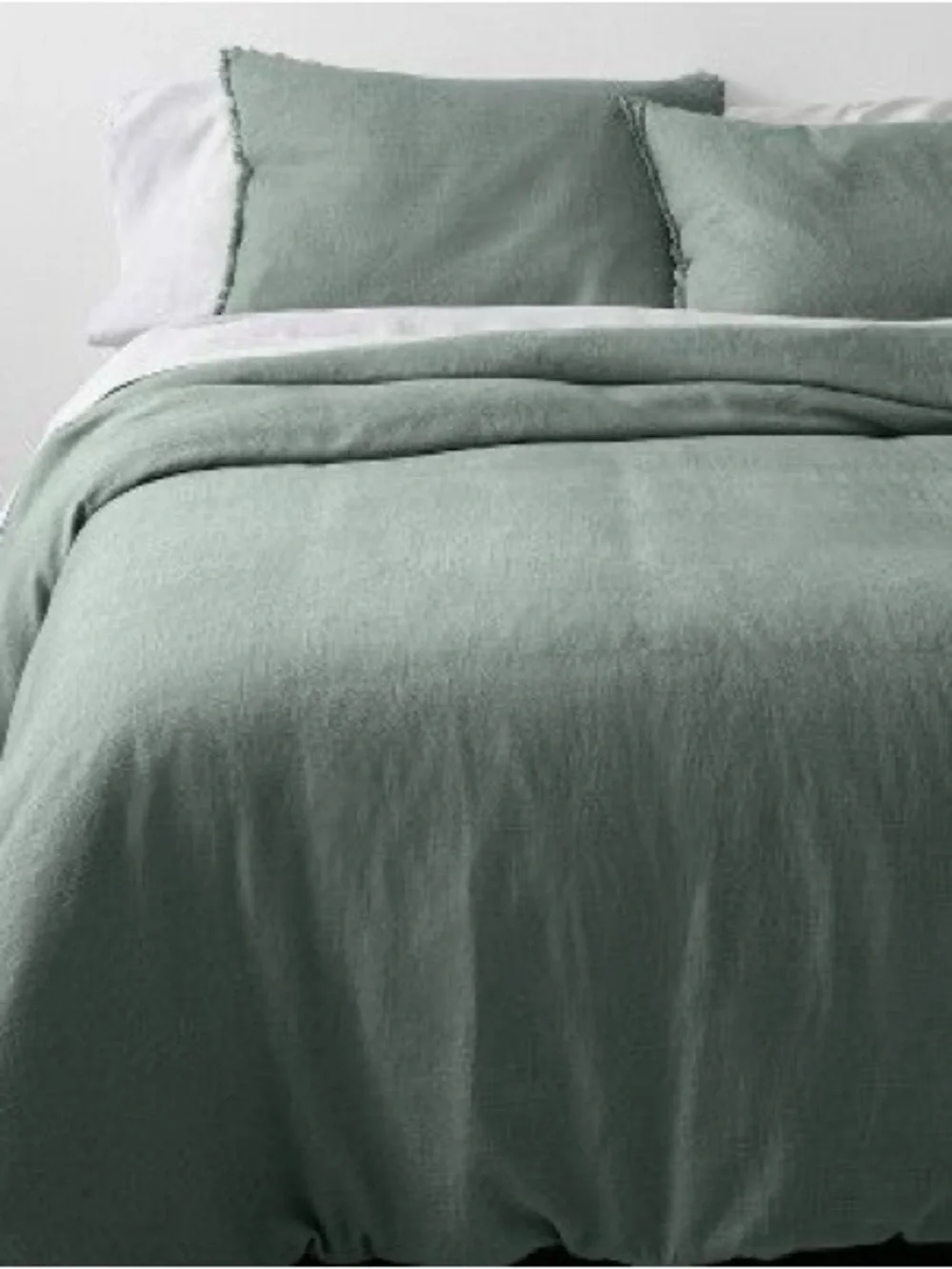 Full/Queen Casaluna Heavyweight Linen Blend Duvet Cover & Shams - Sage Green